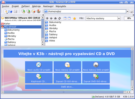 K3b - vypalovani v linuxu